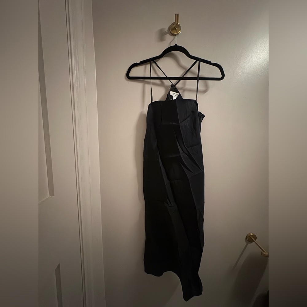 NWT - COS Strappy Black Modern Slip Dress